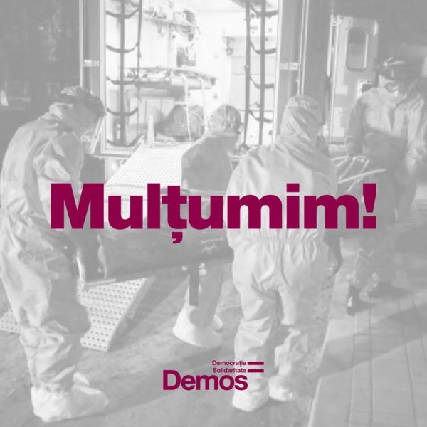 Demos – Mulțumim lucrătoarelor și lucrătorilor care muncesc din greu în aceste momente